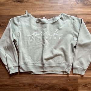 Pink off the shoulder sweatshirt